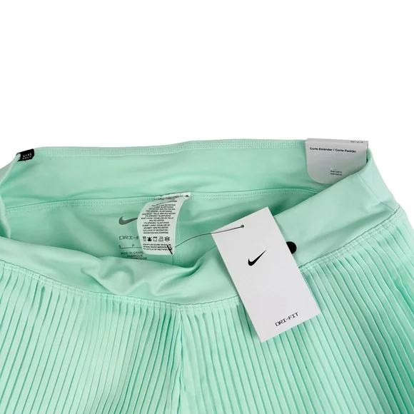 NIKE Women's Dri-FIT Ace Pleated Golf Shorts NWT Mint Foam Tennis Green Skort - Picture 14 of 15